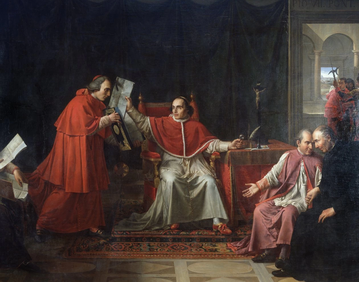 Jean - Baptiste Wicar, Papa Pio VII consegna al cardinale Consalvi la ratifica del Concordato